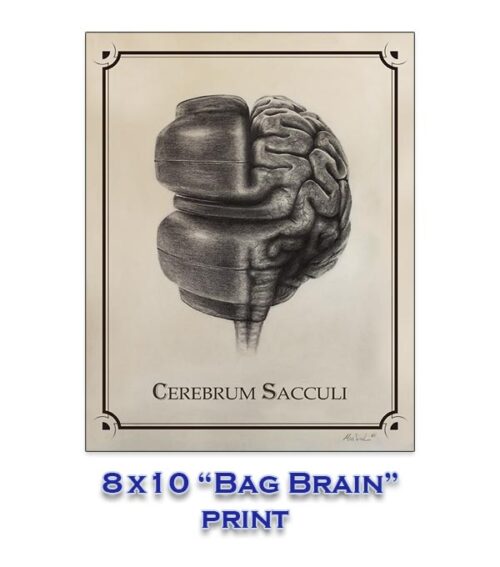 8x10 Bag Brain print